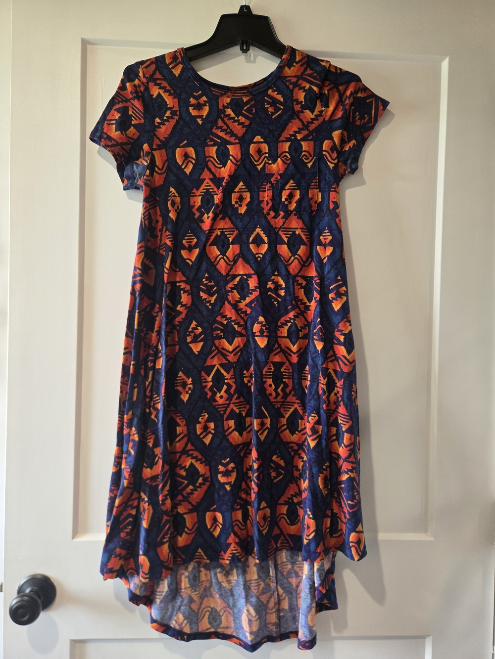 LuLaRoe Carly Womens Dress High-low Tshirt Dress With Pocket